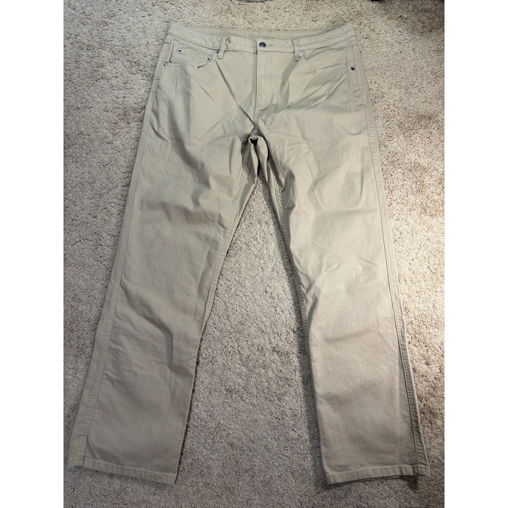 Magellan Outdoor Pants Men's 38x32 Stain Release Tan Stretch High Rise Outdoor